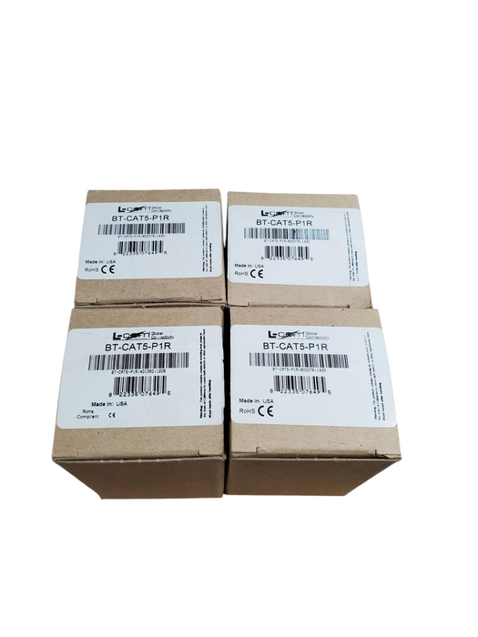 Lot 4x New - L-Com BT-CAT5-P1R DATA+PWR Passive PoE Midspan/Injector