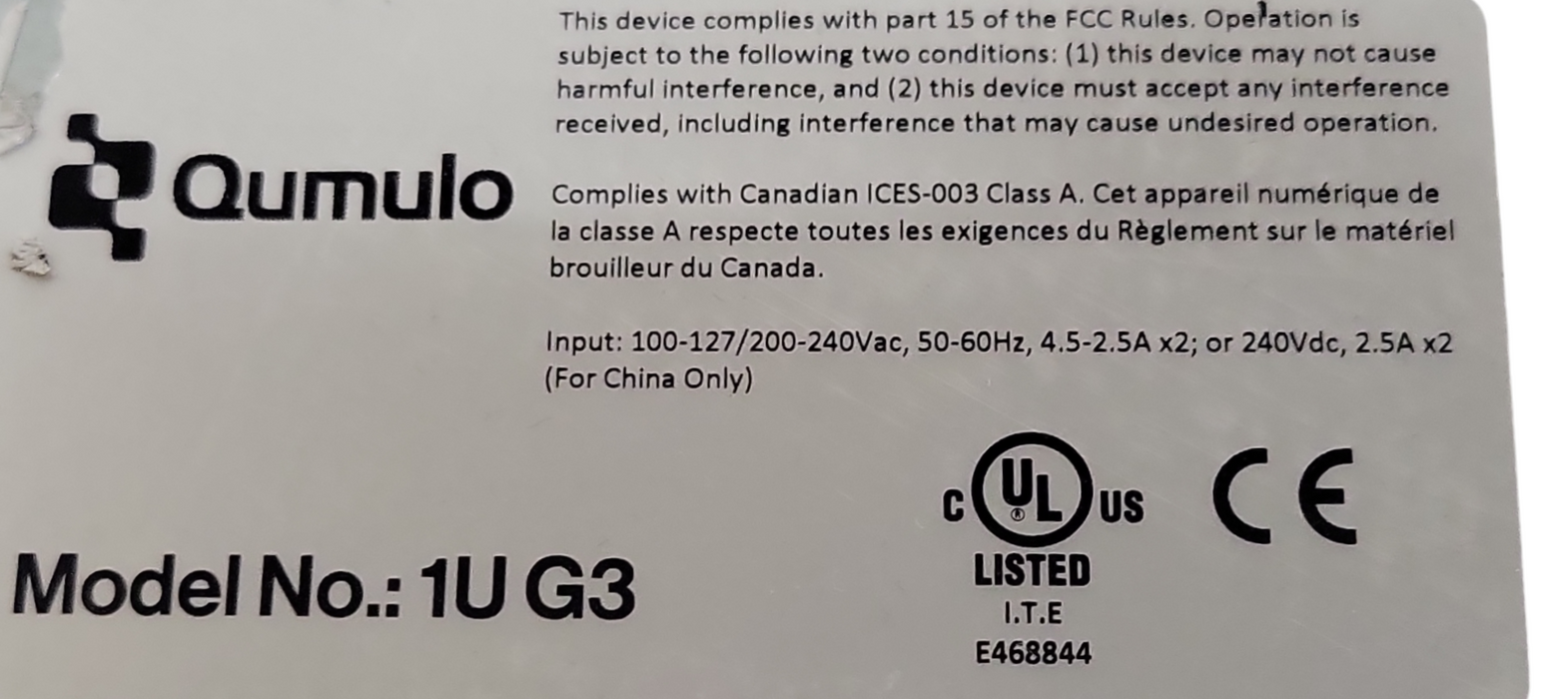 Quanta Cloud Technology Qumulo 1UG3 SD1Q-1ULH Server Xeon D-1531 16GB DDR4, READ