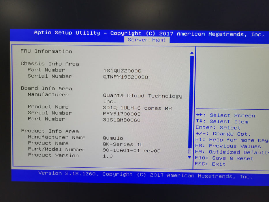 Quanta Cloud Technology Qumulo 1UG3 SD1Q-1ULH Server Xeon D-1531 16GB DDR4, READ