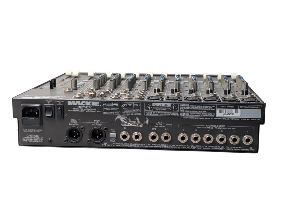 MACKIE 1402-VLZ PRO 14-Channel Mic / Line Mixer with Mic Preamplifiers