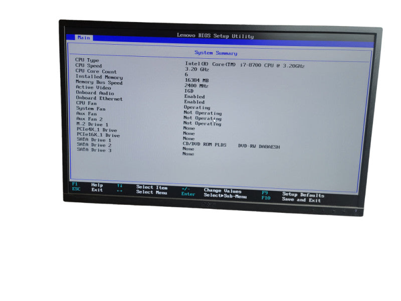 Lenovo ThinkCentre SSF M720s i7- 8700 CPU @ 3.20GHz 16GB  DDR4 Ram   Î¸