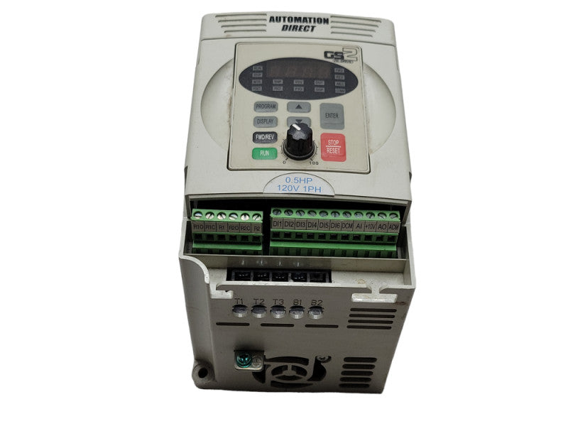 AUTOMATION DIRECT GS2-10P5 120 VAC 0.5HP with 1-phase input, READ _