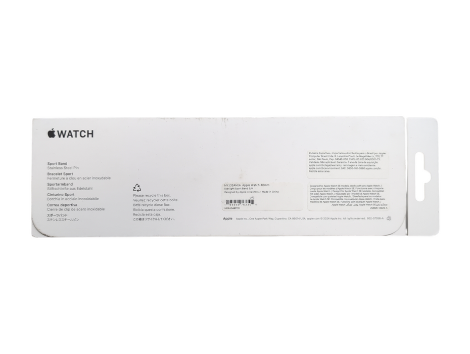Apple Watch Starlight Sport Band 40mm S/M