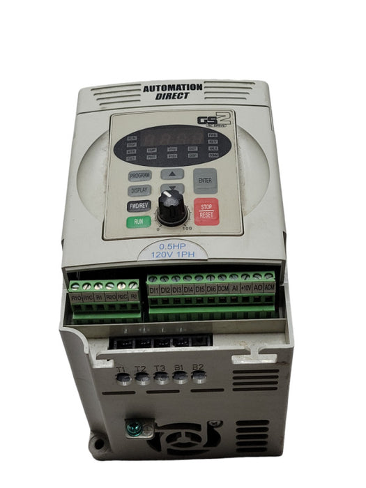 AUTOMATION DIRECT GS2-10P5 120 VAC 0.5HP with 1-phase input, READ _