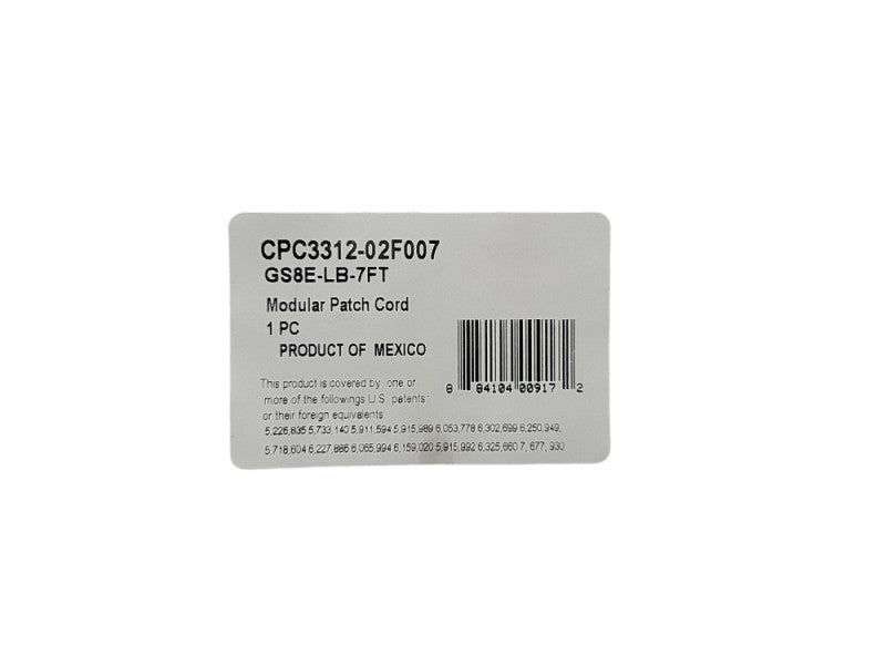 COMMSCOPE CPC3312-02F007 7FT Light Blue GS8E-LB-7FT CAT6 Brand New Q$