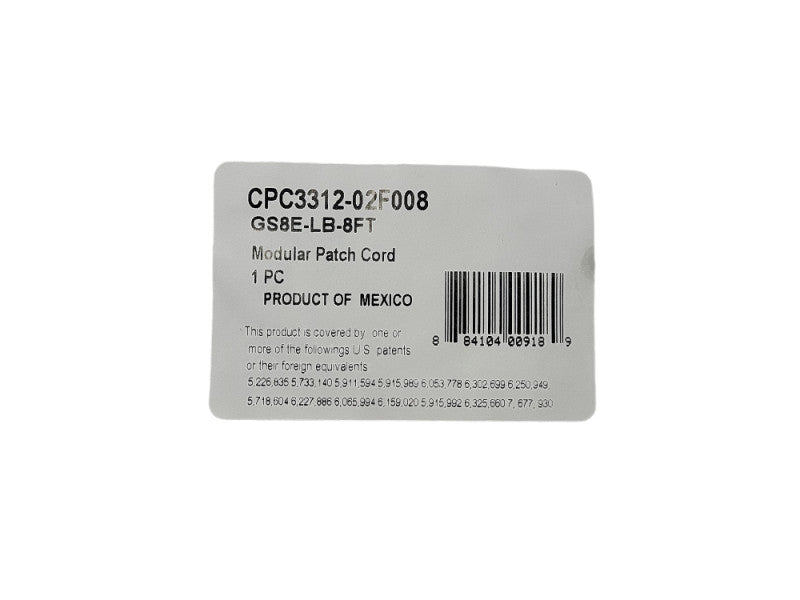 COMMSCOPE CPC3312-02F008 8FT Light Blue GS8E-LB-7FT CAT6 Brand New Q$
