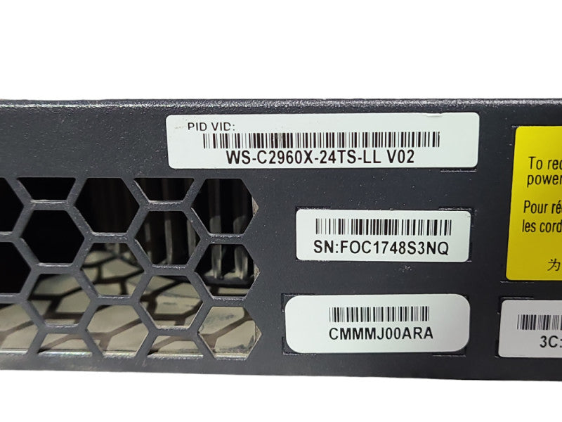 Cisco WS-C2960X-24TS-LL, 24-Port Gigabit 2x SFP LANLite Network Switch