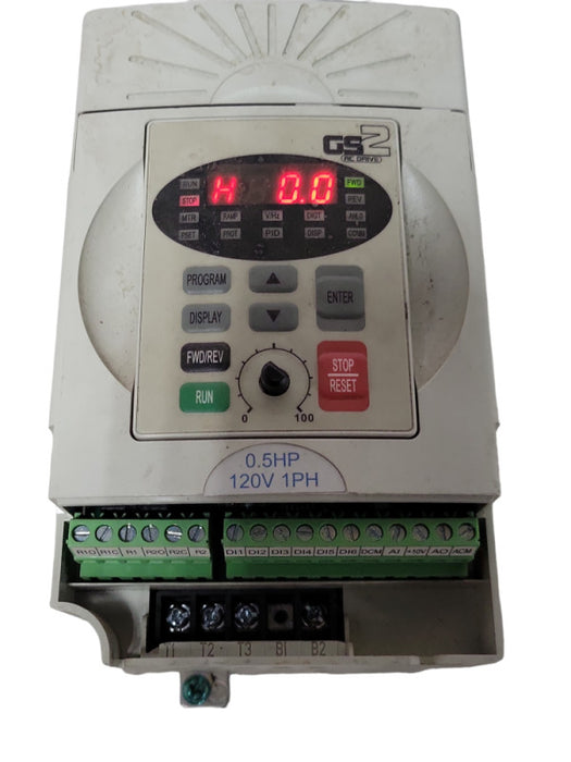 AUTOMATION DIRECT GS2-10P5 120 VAC 0.5HP with 1-phase input, See detail _