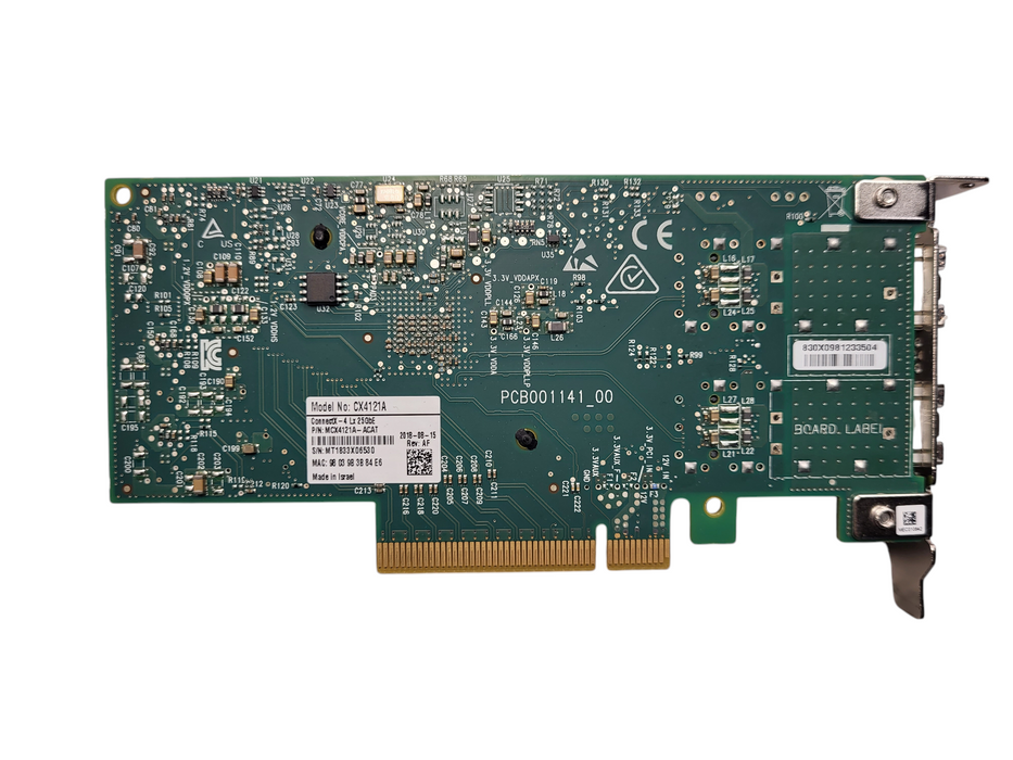 MCX4121A-ACAT Mellanox ConnectX-4 Lx EN 25GbE 2-Port SFP+ SFP28 Network Card