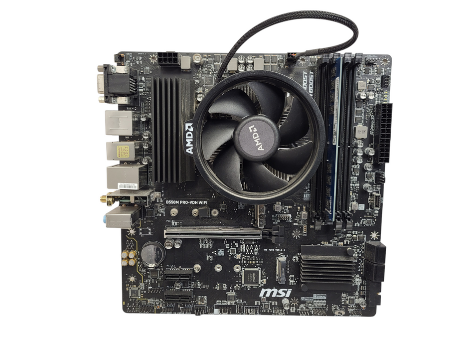 MSI B550M PRO-VDH WiFi AMD AM4 Motherboard MATX w/ AMD Ryzen 5600G, 8GB DDR4