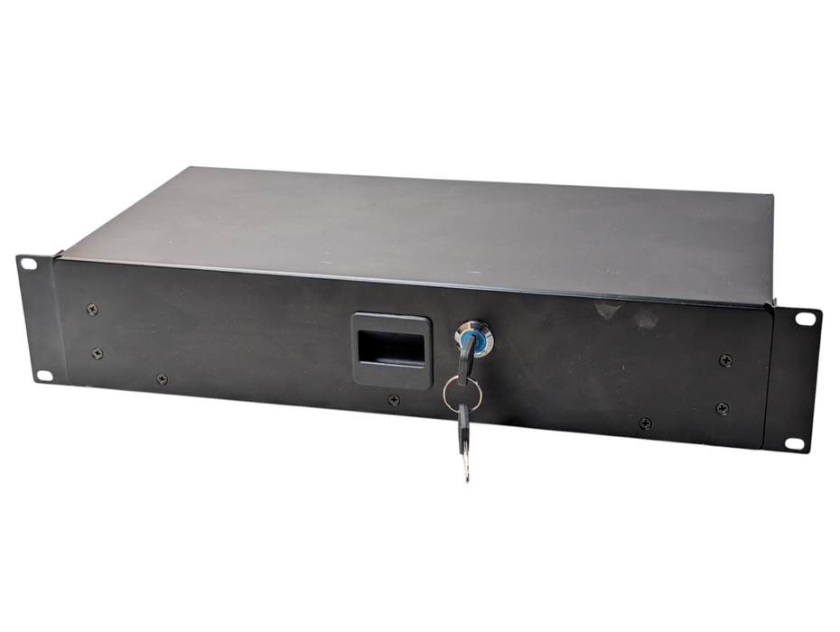 Lockable 2U Rack Drawer Cabinet — retail.era