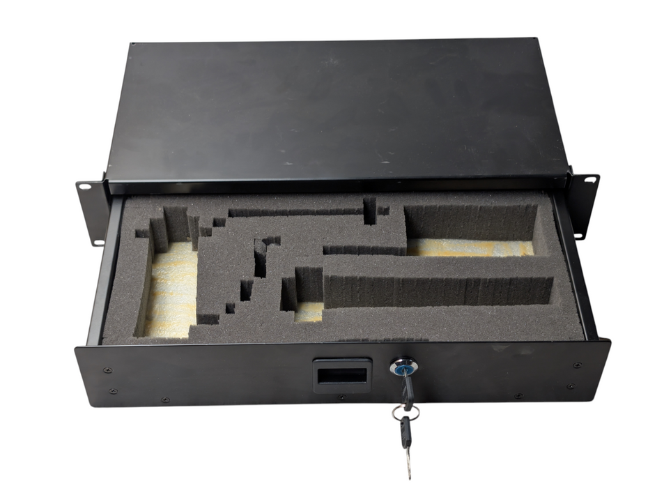Lockable 2U Rack Drawer Cabinet