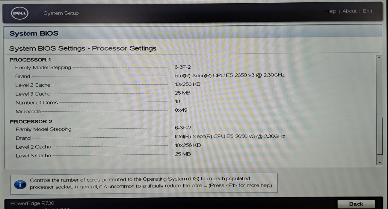Dell PowerEdge R730 8x 2.5" | 2x Xeon E5-2650 v3 @2.30GHz, 32GB DDR4, H730P Mini