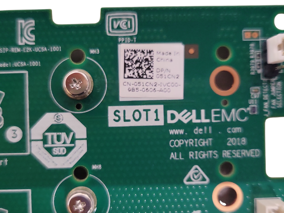 Dell EMC 051CN2 2 Slot M.2 SSD PCIe Storage Controller Adapter Card, FH Bracket