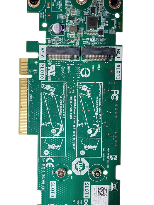 Dell EMC 051CN2 2 Slot M.2 SSD PCIe Storage Controller Adapter Card, FH Bracket