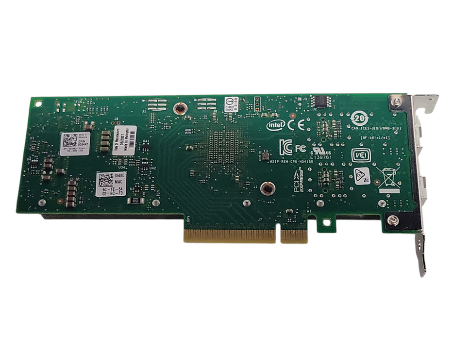 Dell X710-DA2 2-Port 10Gbps SFP+ PCI-e 3.0 Network Adapter 0G54KD, LP Bracket