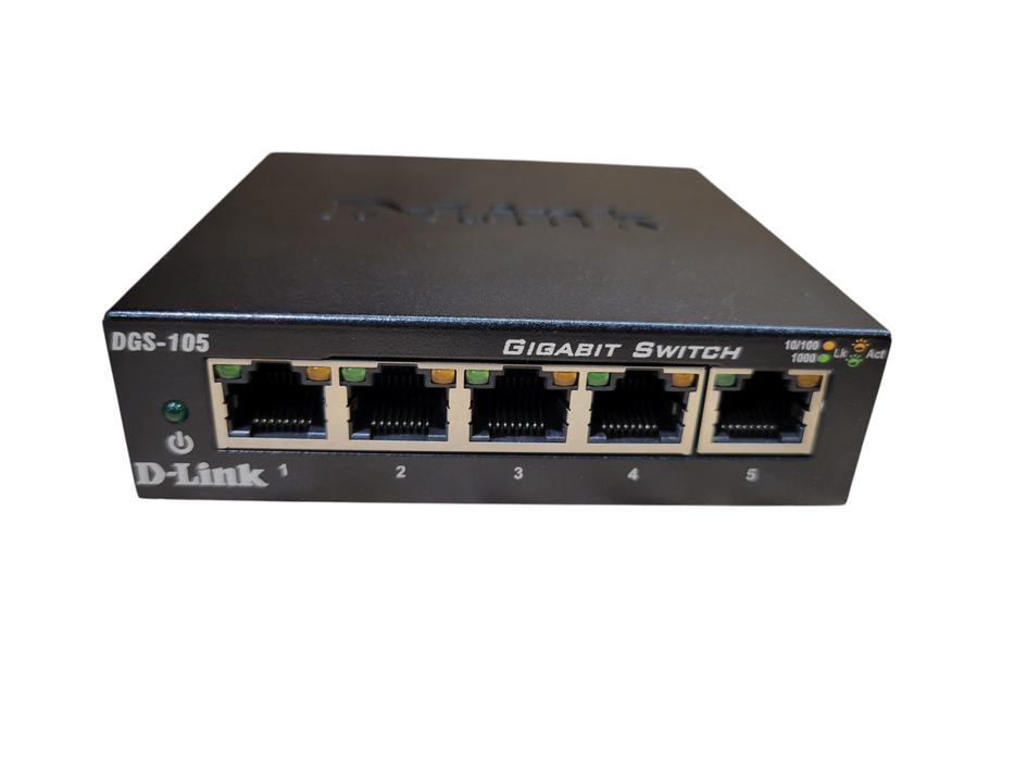 D-Link DGS-105 5 Port Gigabit Desktop Ethernet Switch