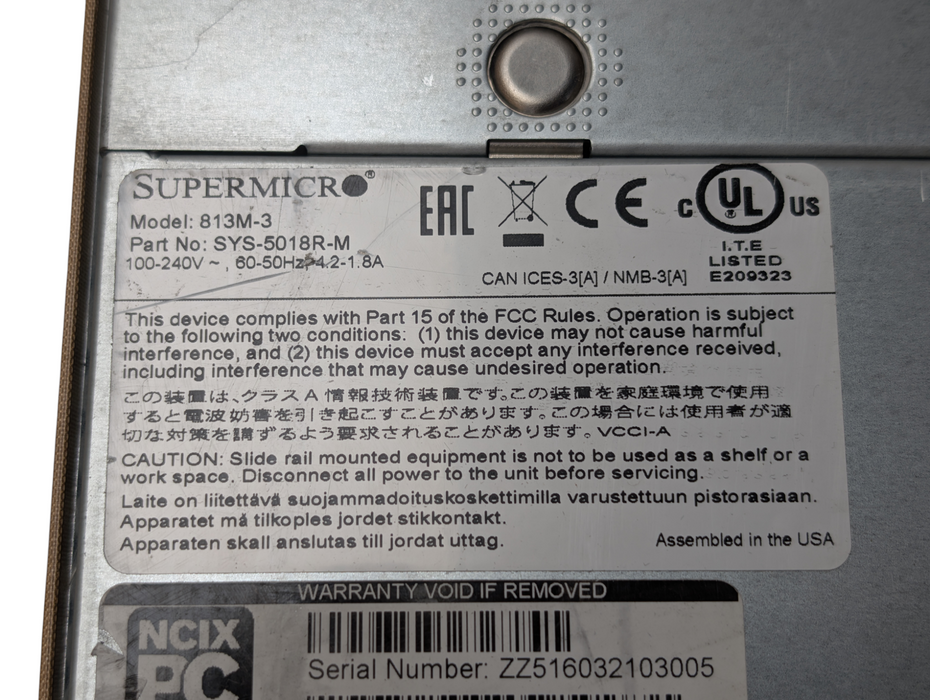 SUPERMICRO 813M-3 X10SRi-F Intel Xeon E5-2620 v3 32GB RAM