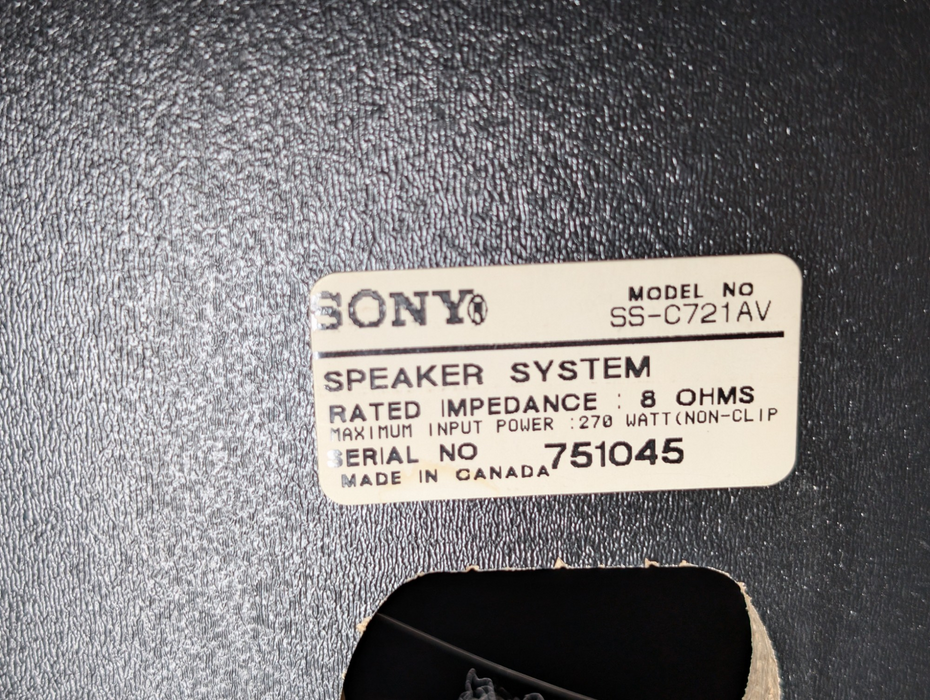 SONY SS-C721AV vintage 4-way floor-standing tower speakers PLEASE READ