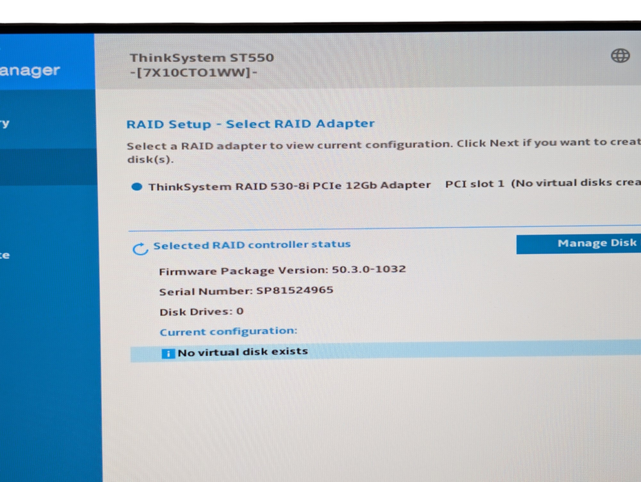 Lenovo ThinkSystem ST550 Intel Xeon BRONZE 3106 32GB RAM