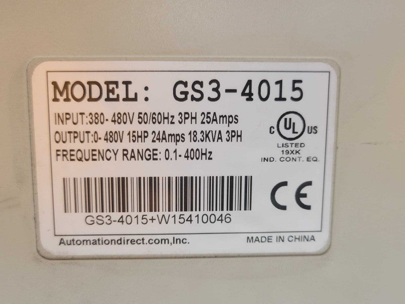 Dura Pulse GS3-4015 General Purpose AC Drive 460VAC 15HP 3PH, READ _