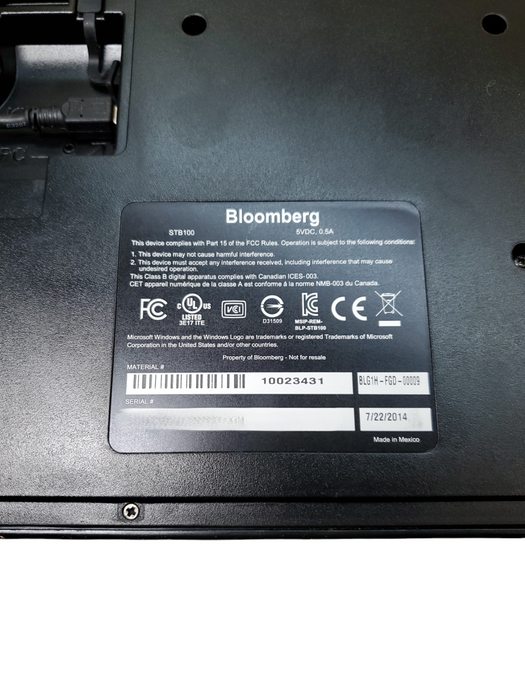 Bloomberg STB100 Financial Trading Keyboard - Black *read*