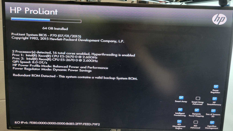 HP ProLiant DL380 Gen8 - 2x Xeon E5-2670 0 | 64GB RAM | NO HDD | P420i %