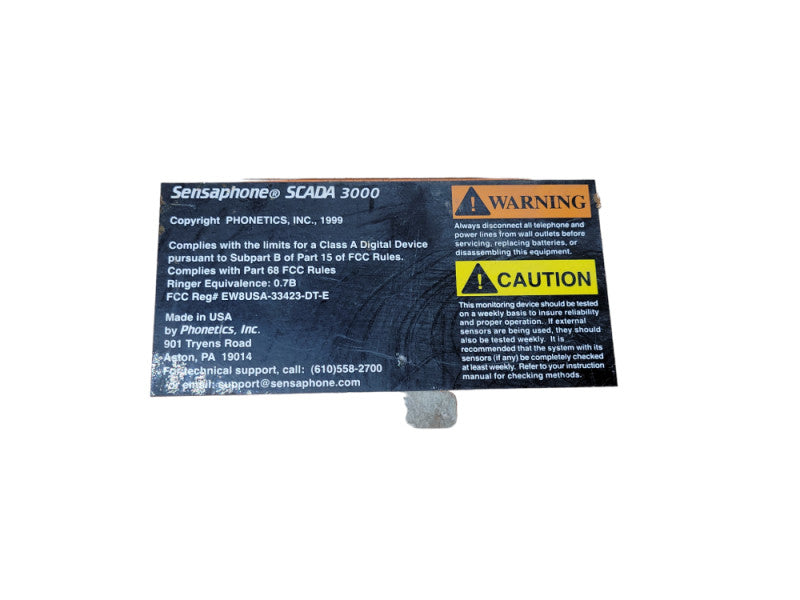 SENSAPHONE SCADA 3000 I/O UNIVERSAL INPUT MODULE, READ _