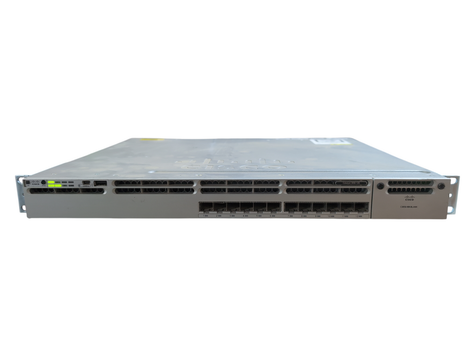 Cisco WS-C3850-12S-S Catalyst 3850 12 Port GE SFP Switch w/ 1x 1100W PSU