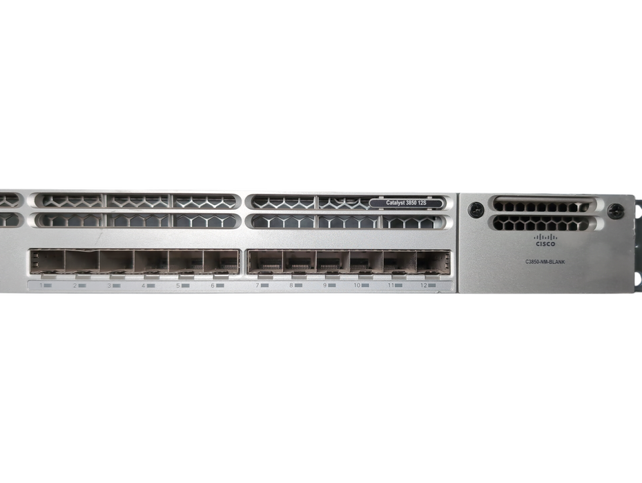 Cisco WS-C3850-12S-S Catalyst 3850 12 Port GE SFP Switch w/ 1x 1100W PSU