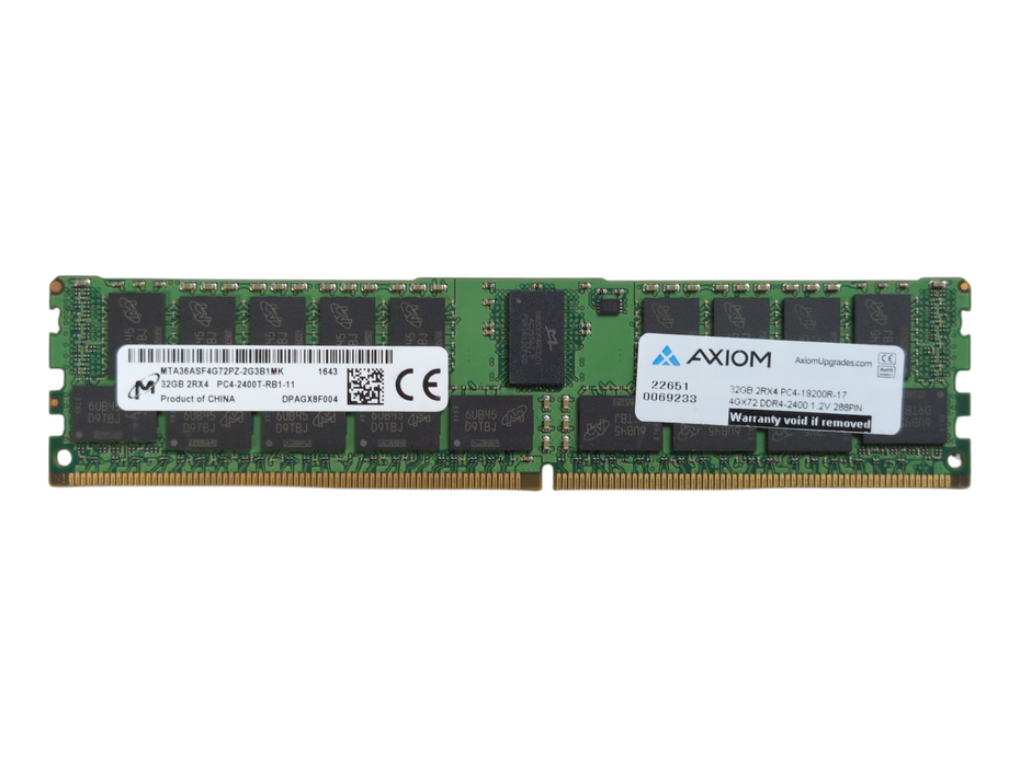 Lot of 25x Micron 32GB 2RX4 PC4-2400T DDR4 Server Memory MTA36ASF4G72PZ