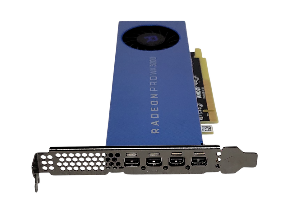 AMD Radeon Pro WX3200 4GB GDDR5, 4x Mini Display ports graphics card, FH bracket