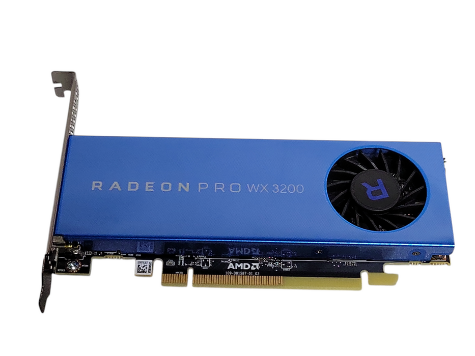AMD Radeon Pro WX3200 4GB GDDR5, 4x Mini Display ports graphics card, FH bracket