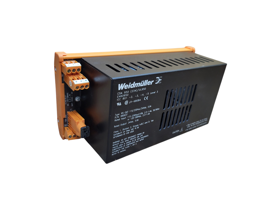 Weidmuller 990937 DIN Rail Mount Power Supply 115-230VAC In, 24VDC 5A Out