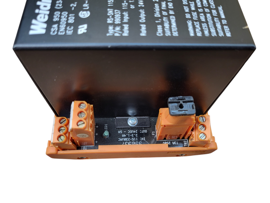 Weidmuller 990937 DIN Rail Mount Power Supply 115-230VAC In, 24VDC 5A Out