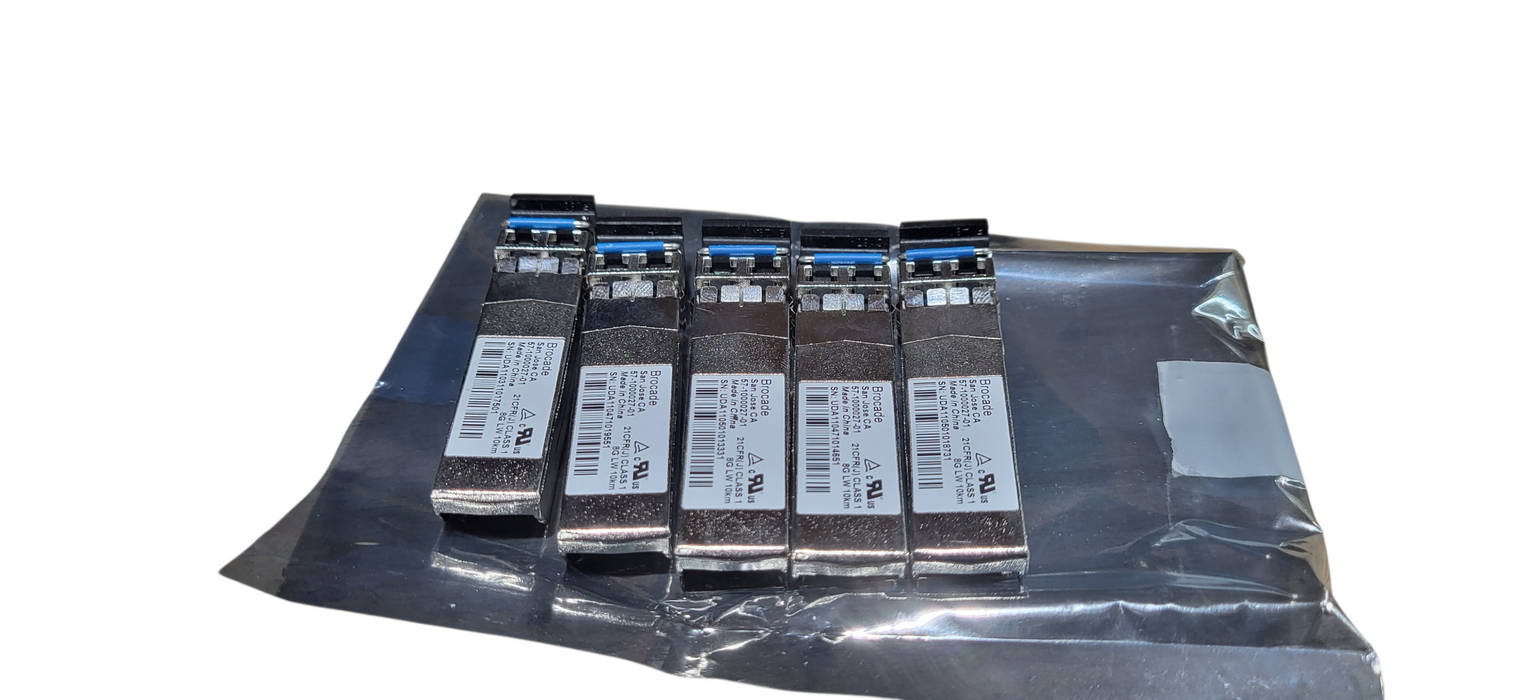 Lot of 5x Brocade XBR-000153 57-1000027-01 8GB LWL 1310nm 10km SFP+ Transceiver