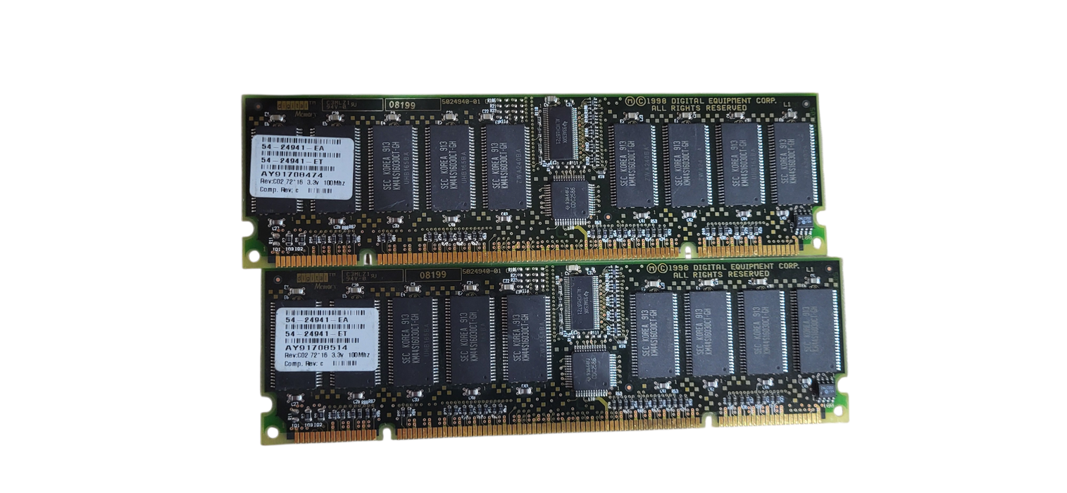 HP 54-24941-EA 128MB 100MHz 200-pin SDRAM DIMM Memory Module x2