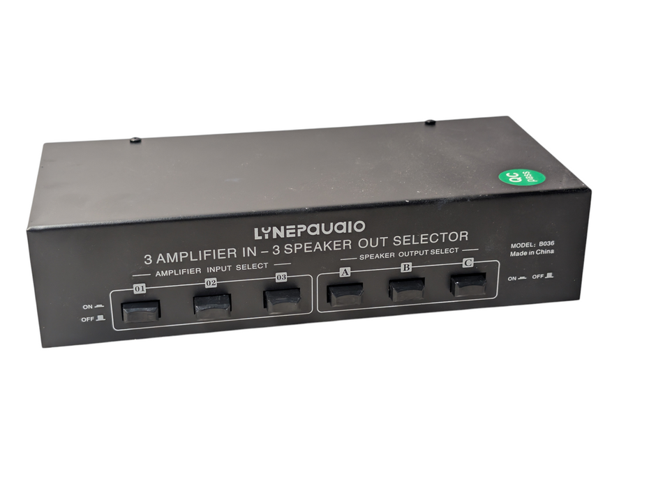 LINEPAUDIO B036 Speaker Switcher Speaker Selector 3 IN 3 Out