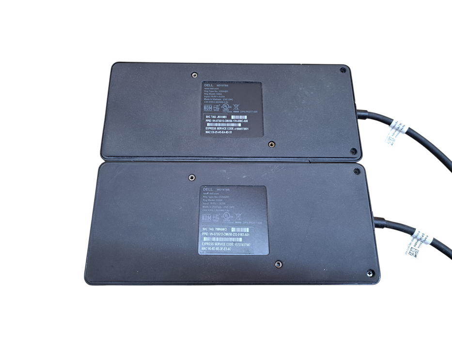Lot of 2x Dell WD19TBS Thunderbolt 3 USB-C Docking Station (Docks ONLY) *READ*
