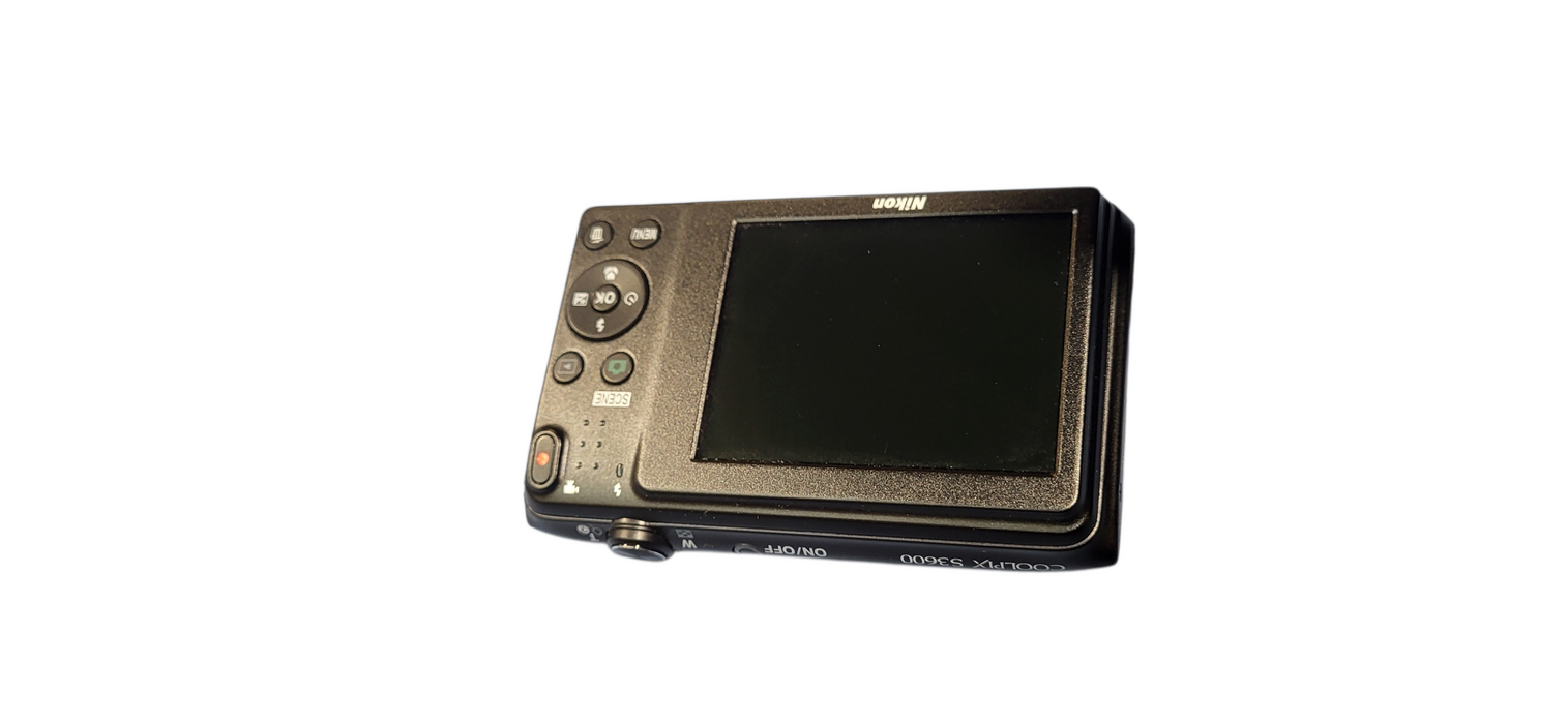 Nikon Coolpix S3600 Silver Compact Digital Camera 20.1MP 8x Zoom