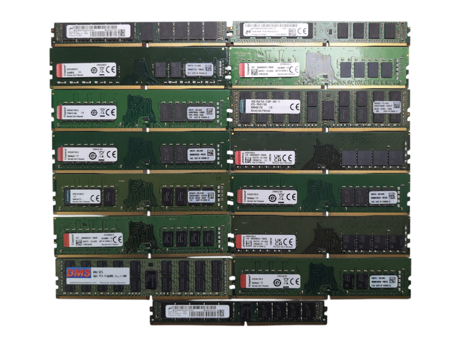 Lot of 15x Assorted 16GB DDR4 Server Memory