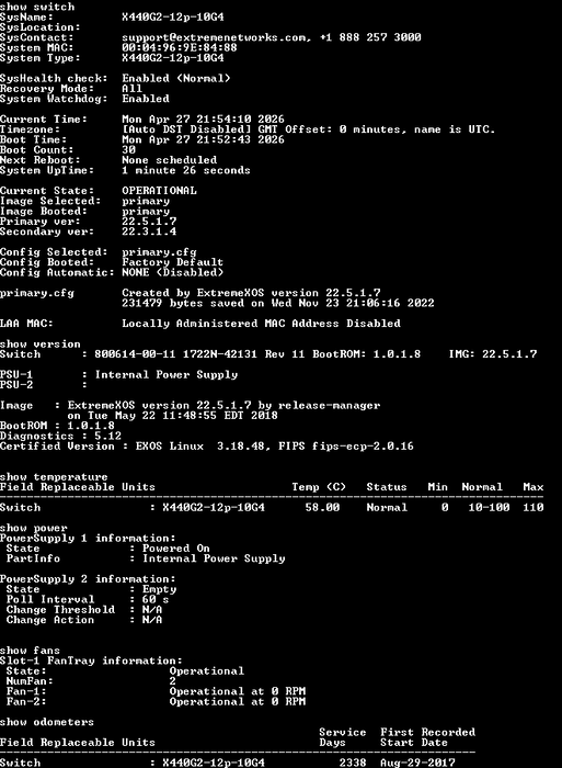 Extreme Networks Summit X440-G2-12P-10GE4 Ethernet Switch