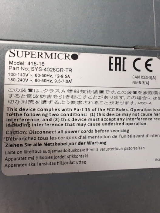 Supermicro CSE-418 X10DRG-O(T)+ 2x Intel Xeon E5-2687W v3 64GB RAM GPU Compute