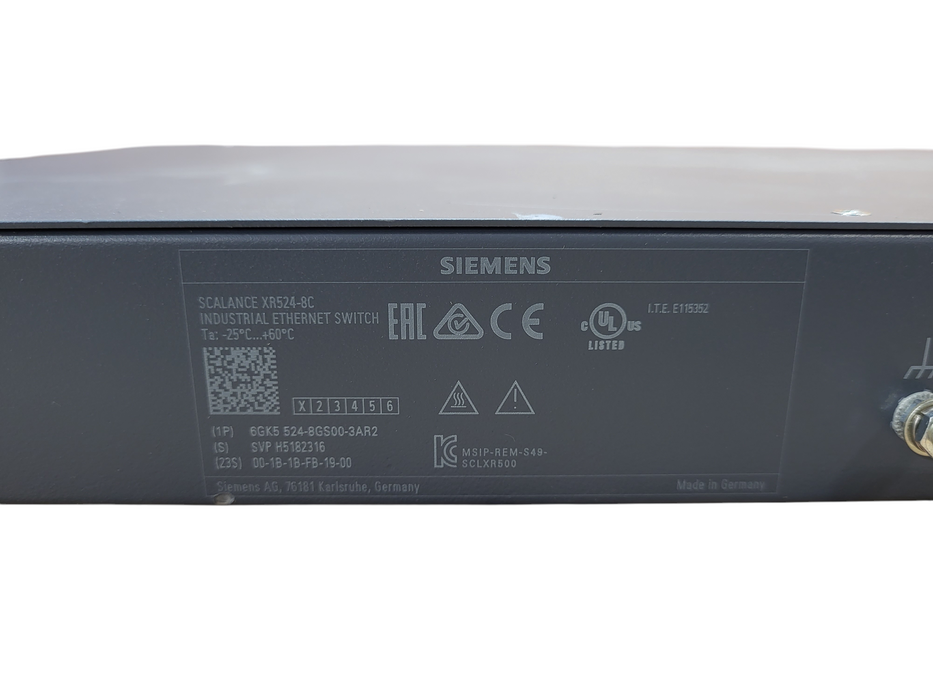 Siemens SCALANCE XR524-8C 6GK5524-8GS00-2AR2 managed IE switch READ