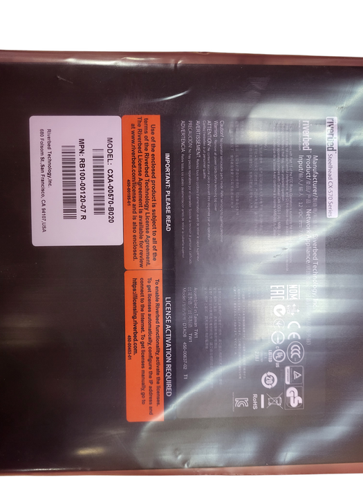 Open box Riverbed Steelhead CXA-00570-B020 Network Application Accelerator No AC