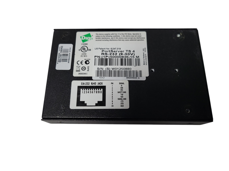 Digi PortServer TS 4 Serial Console Server 4-Port RS232 | 50000836-15