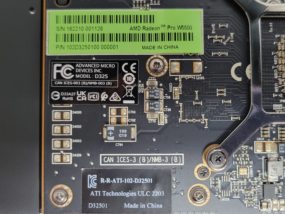 AMD Radeon Pro W5500 8 GB GDDR6 PCI Express Video Card