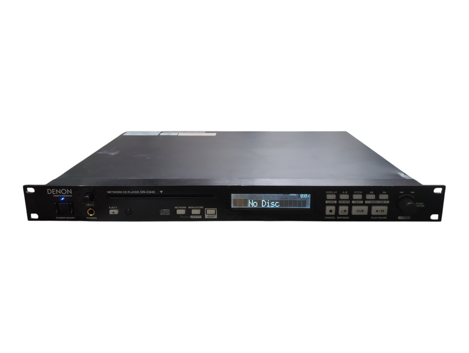 Denon DN-C640 Professional Rack Mount Slot Load Network CD Player, No Remote
