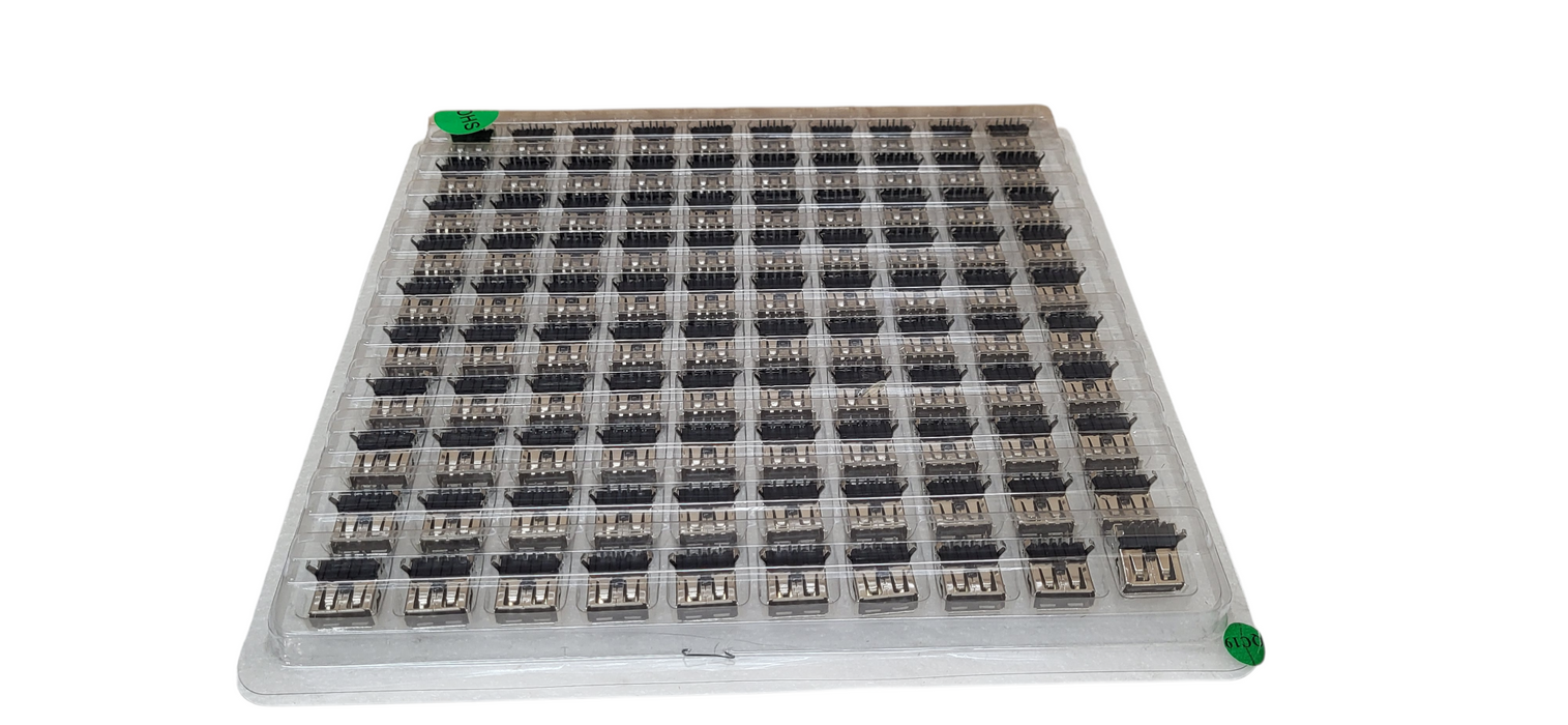 lot of x 100 Samtec USB-A-S-F-B-TH Type-A Female Connector (USB 2.0)