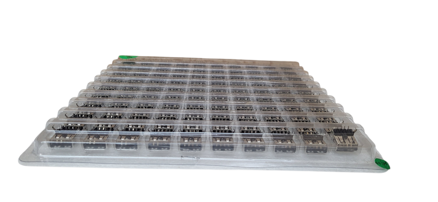 lot of x 100 Samtec USB-A-S-F-B-TH Type-A Female Connector (USB 2.0)